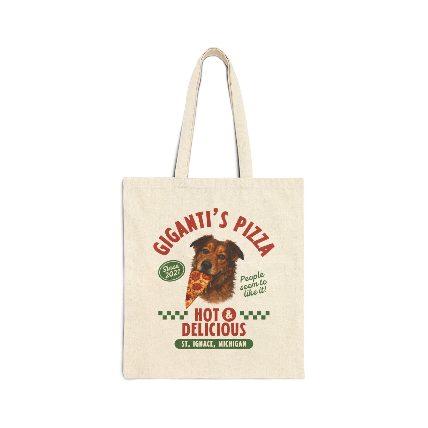 Giganti's Pizza Pup Cotton Canvas Tote Bag