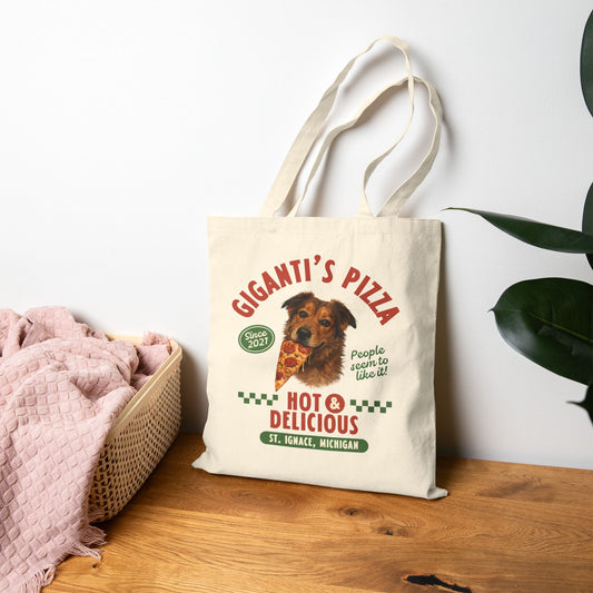Giganti's Pizza Pup Cotton Canvas Tote Bag
