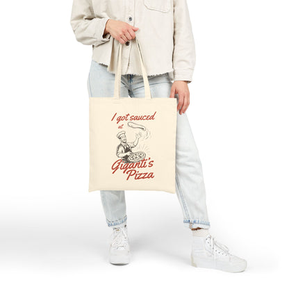 I Got Sauced at Giganti's Pizza Cotton Canvas Tote Bag