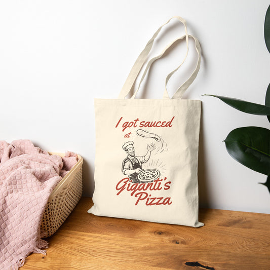I Got Sauced at Giganti's Pizza Cotton Canvas Tote Bag