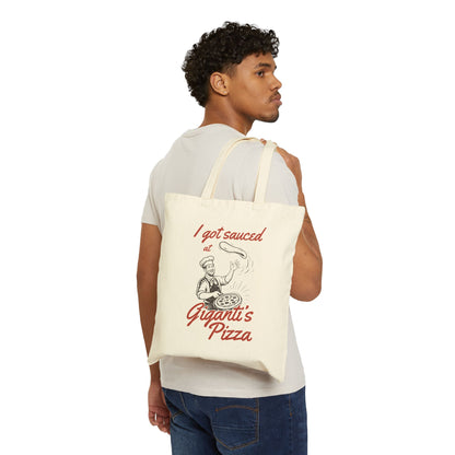 I Got Sauced at Giganti's Pizza Cotton Canvas Tote Bag