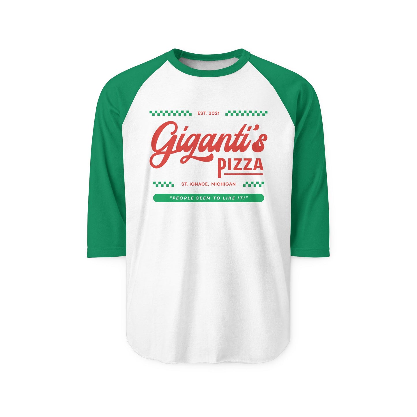 Giganti's Unisex Three-Quarter Sleeve Raglan Shirt