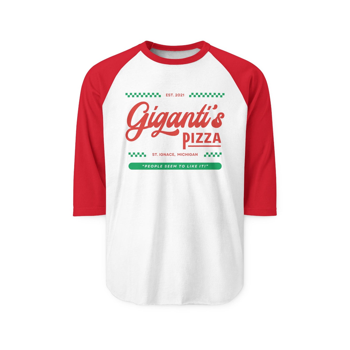 Giganti's Unisex Three-Quarter Sleeve Raglan Shirt